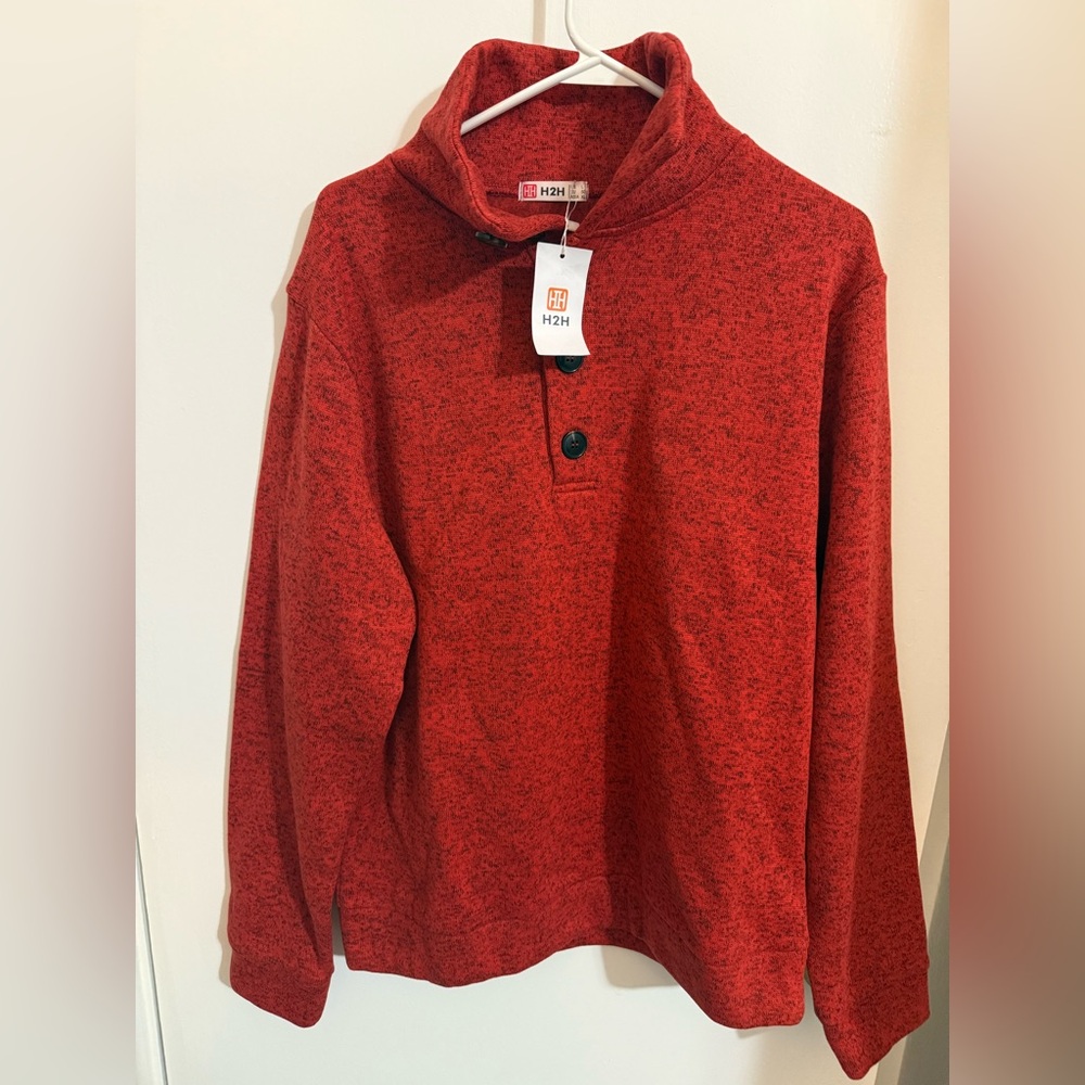 H2H Red Pullover Sweater Red Size L
